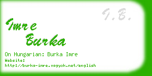 imre burka business card